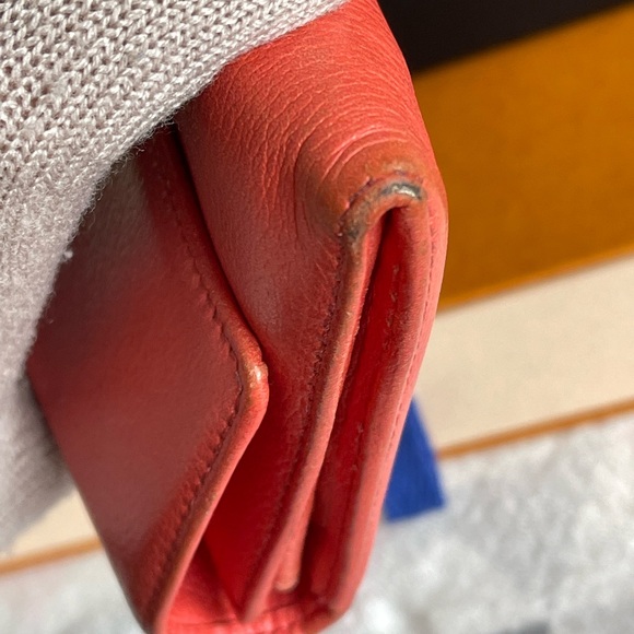 CHANEL  CORAL leather  Camellia CC FLAP Long wallet - Picture 12 of 15